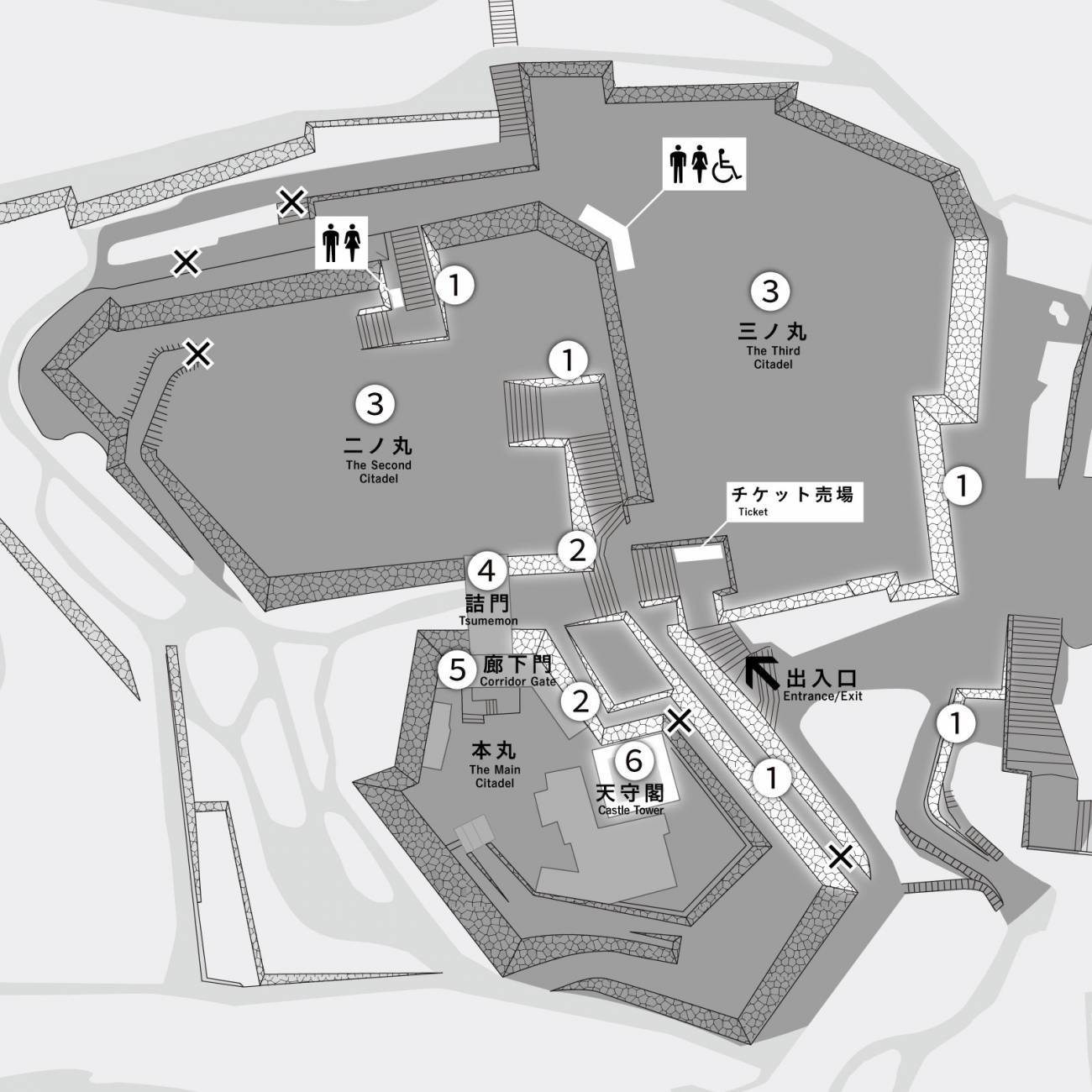 チームラボ 高知城 光の祭 Map
